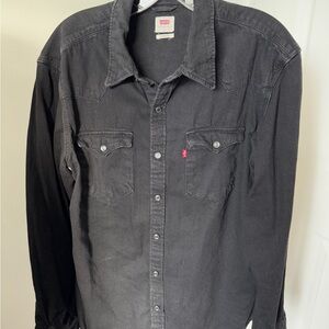Levi's Men's Black Denim Shirt
